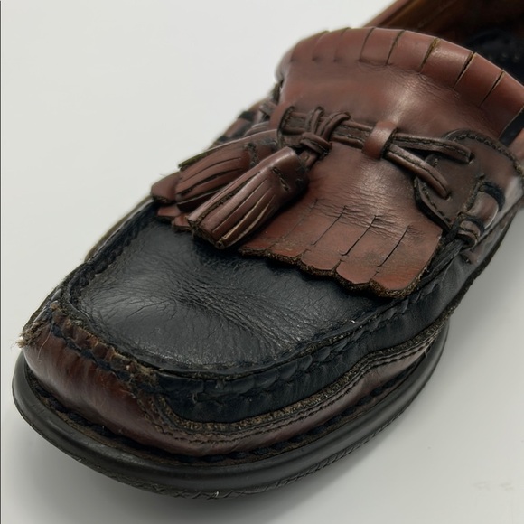Johnston & Murphy Leather Loafers Men\'s 12 M  Tassels Slip Ons Black Brown main image 6